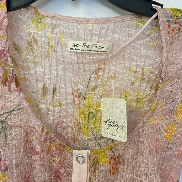 NWT Free People Angelina Floral Print Crop Top - Picture 9 of 10